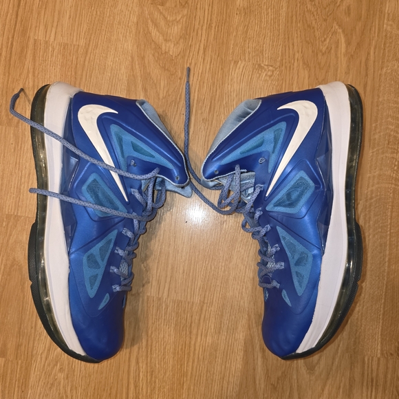 Nike LeBron 10 X Diamond Blue Basketball Shoes - Picture 1 of 6